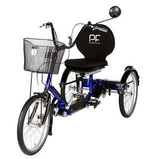 Dreirad Disco PFMobility Farbe Blau Rückseite