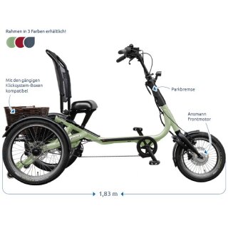 Dreirad für Erwachsene Movi FM von Pfautec mit Ansmann Frontmotor